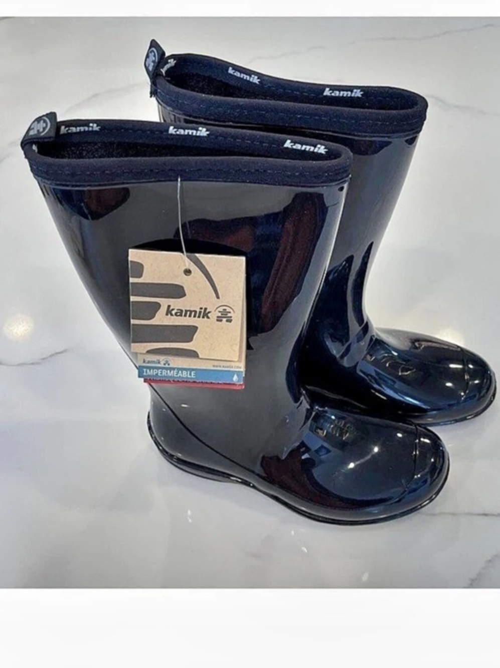 KAMIK RAIN Boots in Black NWT women size 7